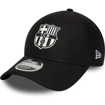Schwarze gebogene Snapback-Kappe FC Barcelona LALIGA 9FORTY M-Crown Diamond Era von New Era