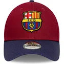 cappellino-curva-rosso-e-blu-regolabile-per-bambino-del-fc-barcelona-laliga-9forty-contrast-di-new-era