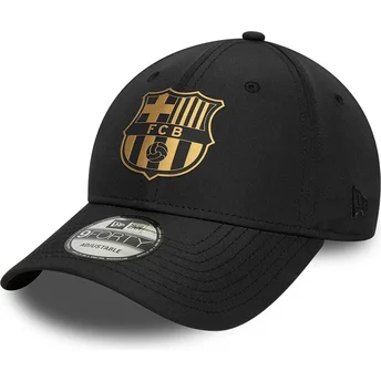 Schwarze verstellbare Curved Cap von FC Barcelona LALIGA 9FORTY Gold von New Era