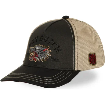 Schwarze und beige Trucker-Kappe WILD12 von Von Dutch