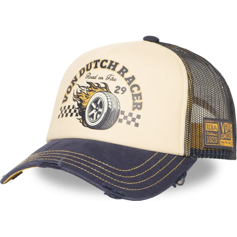 gorra-trucker-beige-y-azul-marino-crew32-de-von-dutch