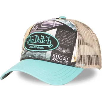 Cap curbată multicolor snapback de Von Dutch