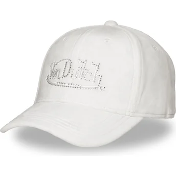 Cappellino bianco regolabile con visiera curva VEL E CB di Von Dutch