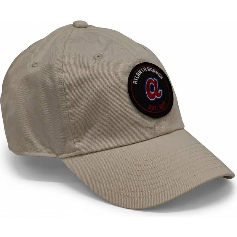 bojd-beige-justerbar-keps-club-unstructured-organic-cotton-fran-atlanta-braves-mlb-av-nike