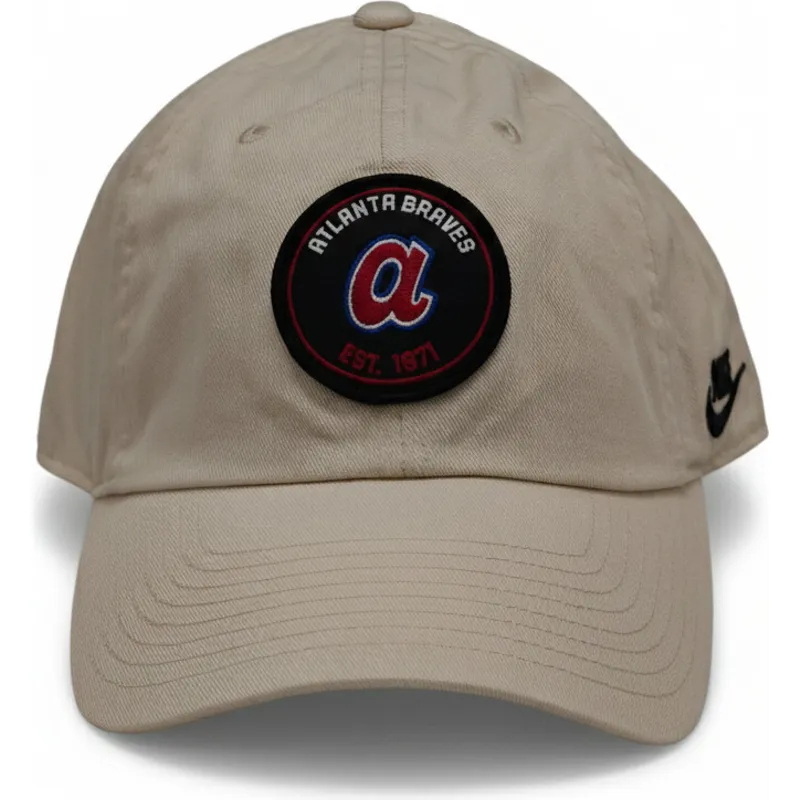 gorra-curva-beige-ajustable-club-unstructured-organic-cotton-de-atlanta-braves-mlb-de-nike