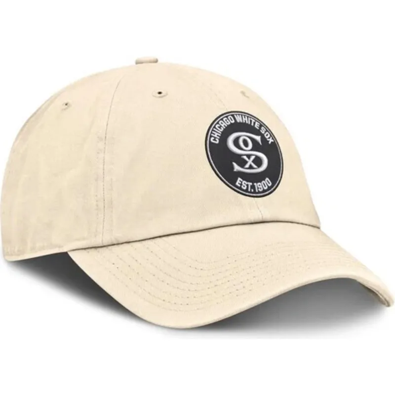 beige-verstellbare-curved-cap-club-unstructured-organic-cotton-der-chicago-white-sox-mlb-von-nike