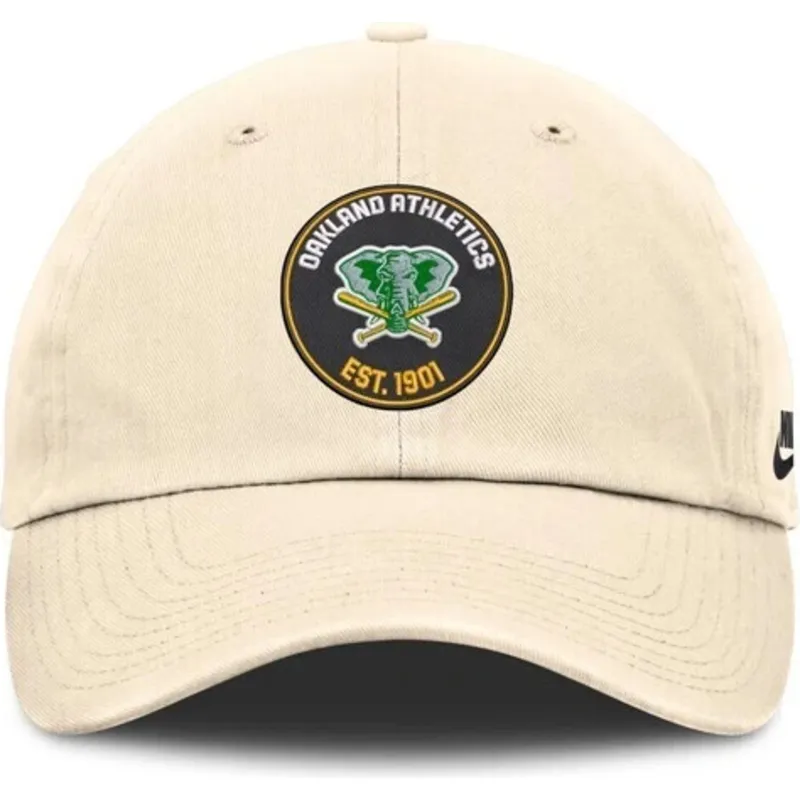 cap-curbata-beige-adjustable-strap-club-unstructured-organic-cotton-de-oakland-athletics-mlb-de-nike cap-curbata-beige-adjustable-strap-club-unstructured-organic-cotton-de-oakland-athletics-mlb-de-nike