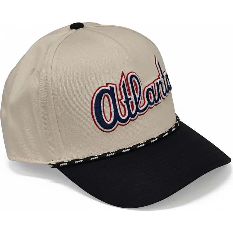 epci-curbata-bej-snapback-rise-structured-de-atlanta-braves-mlb-de-nike