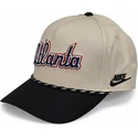 czapka-z-daszkiem-bezowo-czarna-snapback-rise-structured-atlanta-braves-mlb-nike