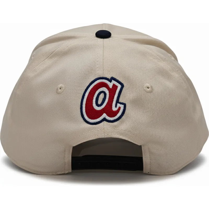 epci-curbata-bej-snapback-rise-structured-de-atlanta-braves-mlb-de-nike