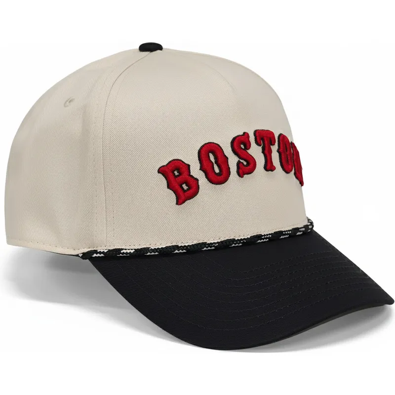 cappellino-curvo-beige-e-nero-snapback-rise-structured-dei-boston-red-sox-mlb-di-nike