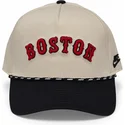 gorra-curva-beige-y-negra-snapback-rise-structured-de-boston-red-sox-mlb-de-nike