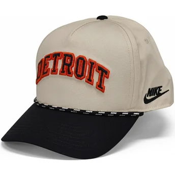 Cap curbată beige snapback Rise Structured de Detroit Tigers MLB de Nike