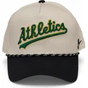 cappellino-curvo-beige-e-nero-snapback-rise-structured-di-oakland-athletics-mlb-di-nike