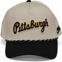 casquette-courbee-beige-et-noire-snapback-rise-structured-pittsburgh-pirates-mlb-nike