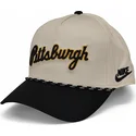 cappellino-curvo-beige-e-nero-snapback-rise-structured-di-pittsburgh-pirates-mlb-di-nike