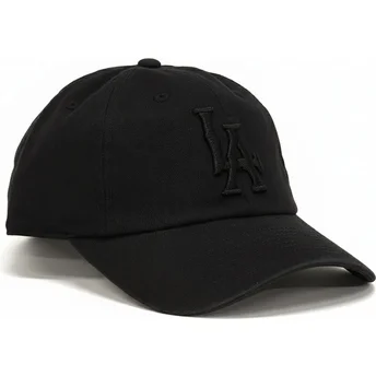 American Needle Curved Brim Black Logo Los Angeles Dodgers Ballpark Black Adjustable Cap