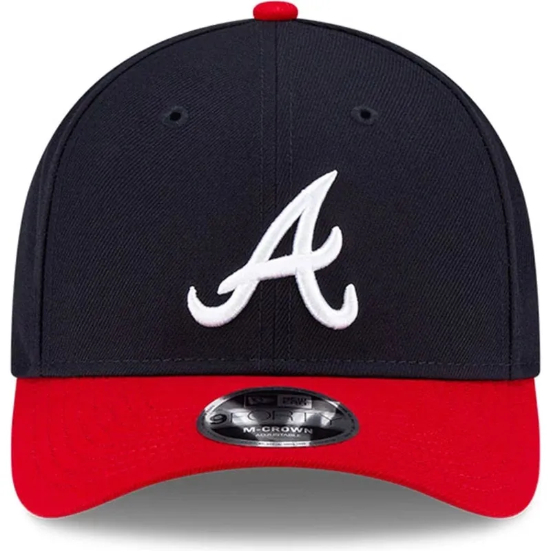 cappellino-visiera-curva-blu-marino-e-rosso-snapback-9forty-m-crown-player-replica-di-atlanta-braves-mlb-di-new-era