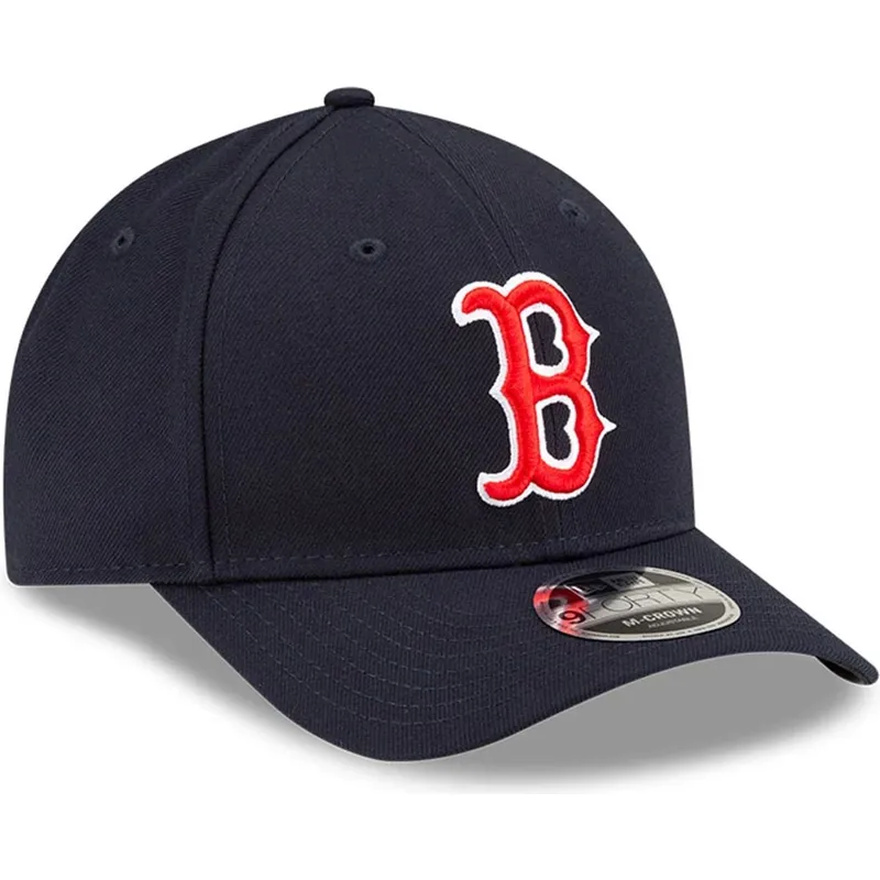 cappellino-visiera-curva-blu-marino-snapback-9forty-m-crown-player-replica-di-boston-red-sox-mlb-di-new-era