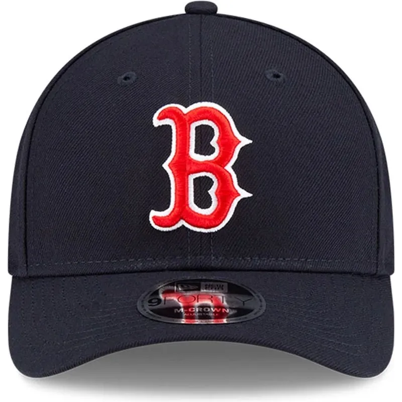casquette-courbee-bleue-marine-snapback-9forty-m-crown-player-replica-boston-red-sox-mlb-new-era