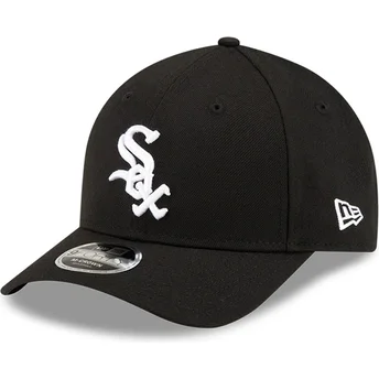 Schwarze gebogene Snapback-Kappe 9FORTY M-Crown Player Replica der Chicago White Sox MLB von New Era