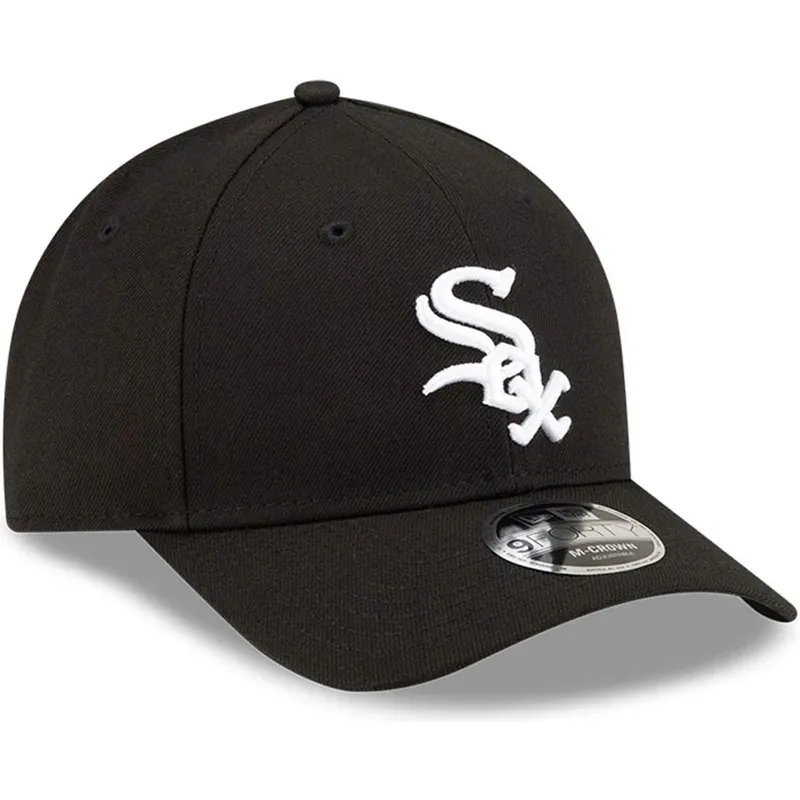 casquette-courbee-noire-snapback-9forty-m-crown-player-replica-chicago-white-sox-mlb-new-era