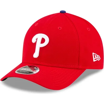 Cappellino visiera curva rosso snapback 9FORTY M-Crown Player Replica di Philadelphia Phillies MLB di New Era