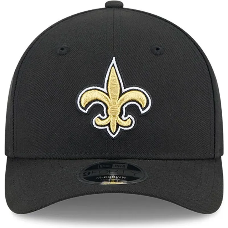 casquette-courbee-noire-snapback-9forty-m-crown-team-new-orleans-saints-nfl-new-era