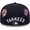 cappello-piatto-blu-marino-chiuso-59fifty-subway-series-dei-new-york-yankees-mlb-di-new-era