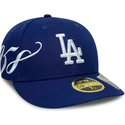 casquette-courbee-bleue-ajustee-59fifty-low-profile-precurved-est-script-los-angeles-dodgers-mlb-new-era