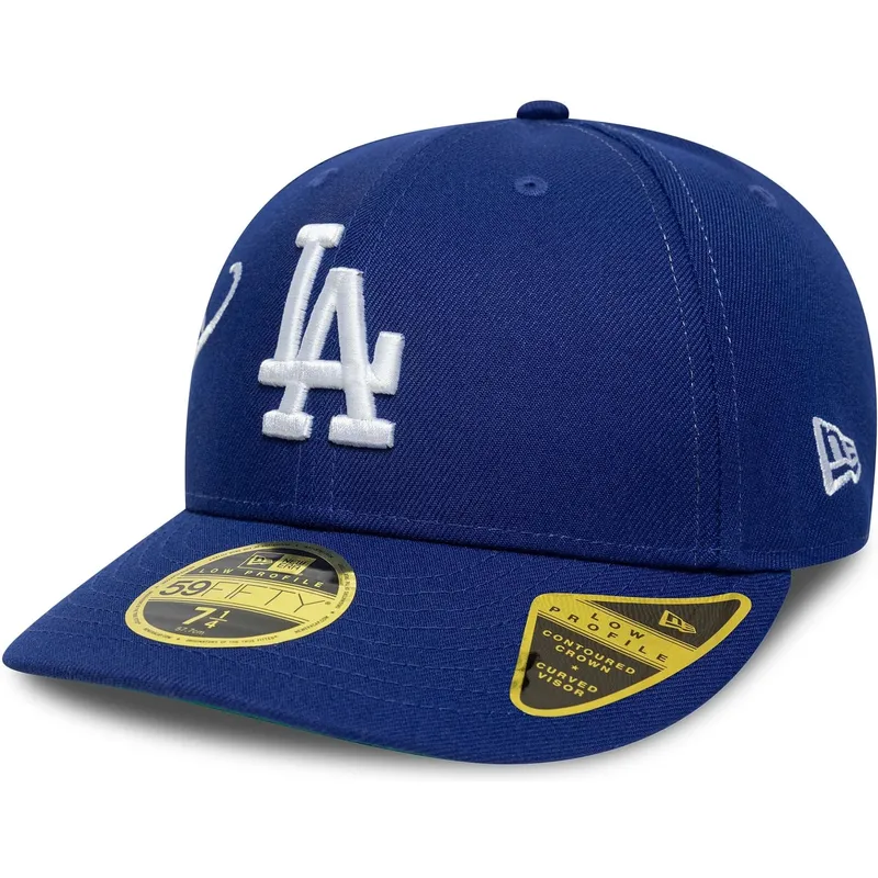 bojd-bla-justerad-keps-59fifty-low-profile-precurved-est-script-fran-los-angeles-dodgers-mlb-av-new-era
