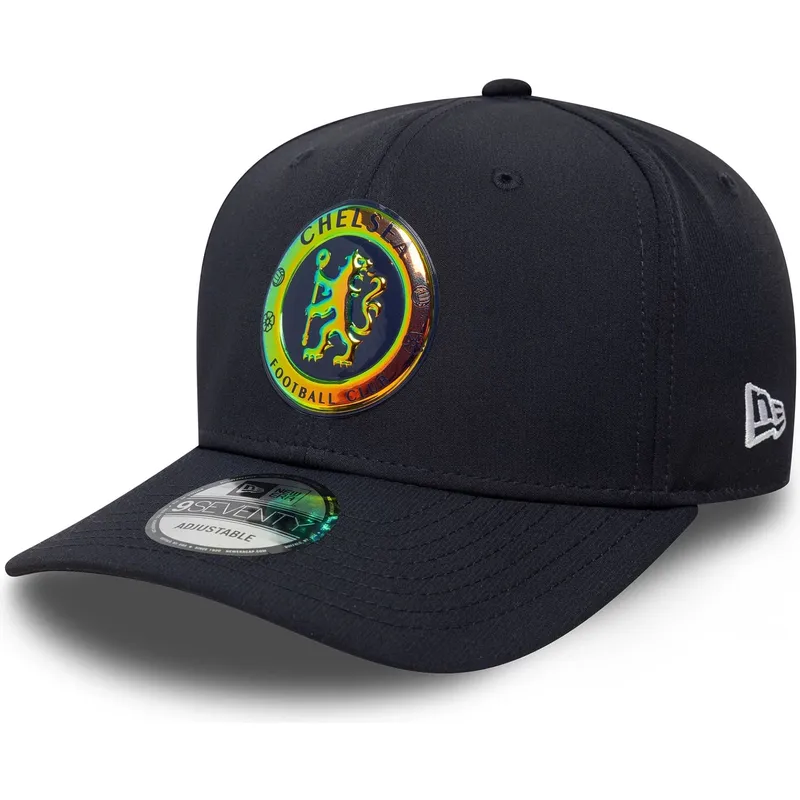 cappellino-curvo-blu-marino-snapback-9seventy-stretch-snap-iridescent-di-chelsea-football-club-premier-league-di-new-era