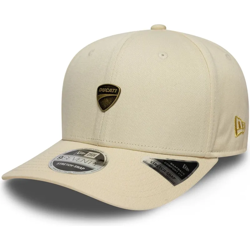 new-era-curved-brim-9seventy-stretch-snap-seasonal-ducati-motor-motogp-beige-snapback-cap