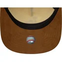 casquette-courbee-beige-et-marron-ajustable-9fifty-a-frame-suede-visor-los-angeles-dodgers-mlb-new-era