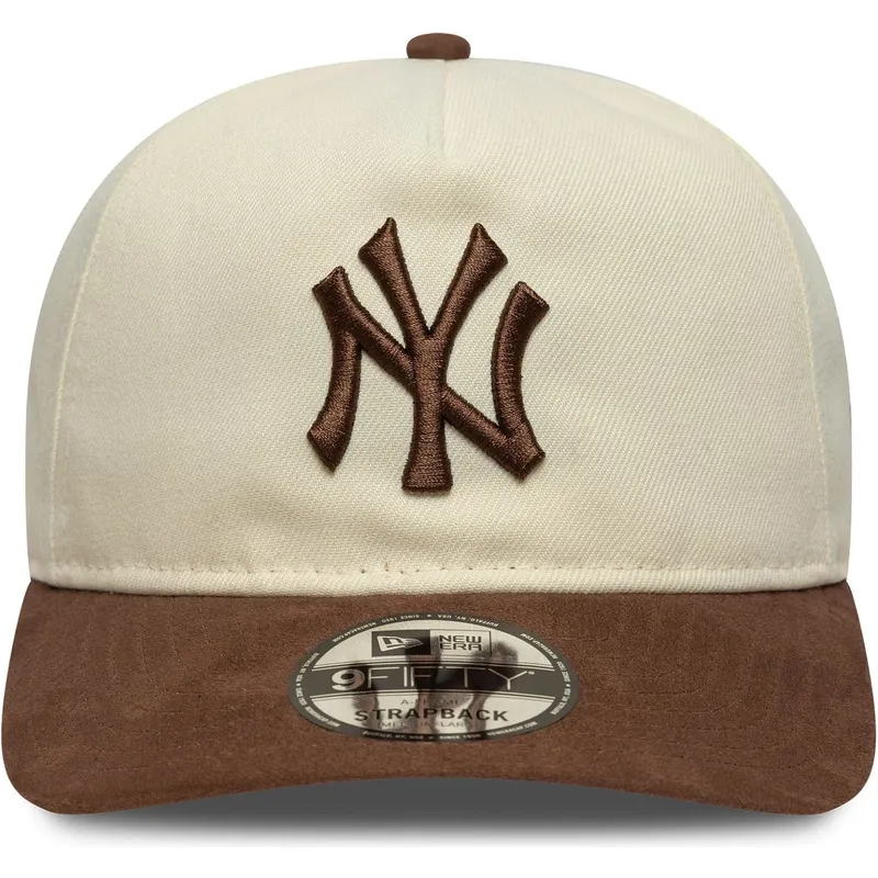 epci-curbata-maro-reglabila-9fifty-a-frame-suede-visor-de-new-york-yankees-mlb-de-new-era