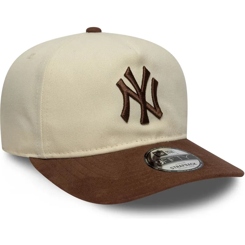 epci-curbata-maro-reglabila-9fifty-a-frame-suede-visor-de-new-york-yankees-mlb-de-new-era