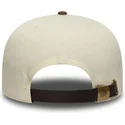 bezowo-brazowa-zakrzywiona-czapka-z-regulacja-9fifty-a-frame-suede-visor-new-york-yankees-mlb-new-era