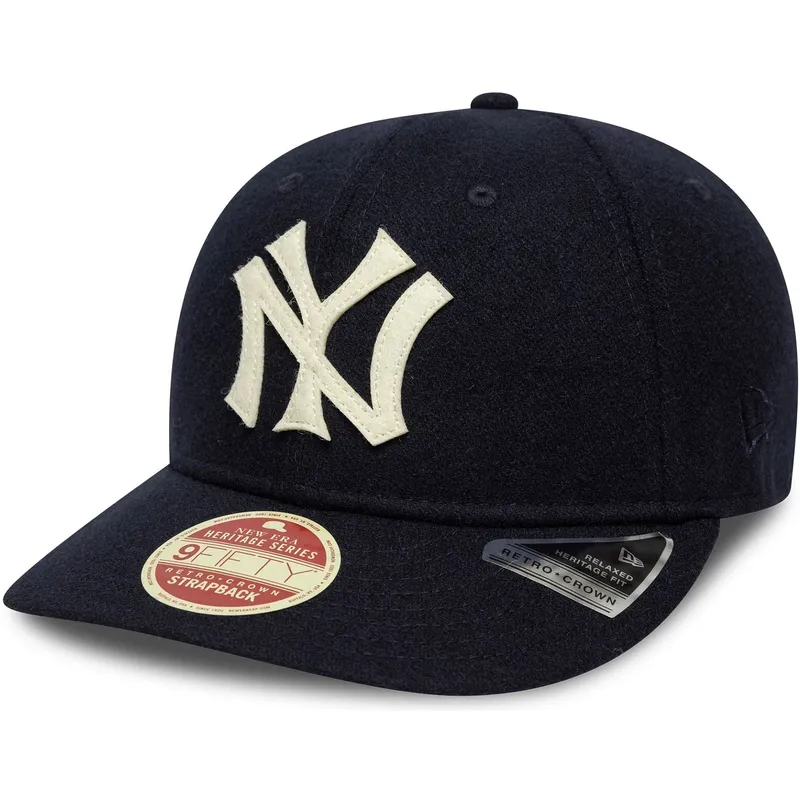 marineblaue-verstellbare-curved-cap-9fifty-retro-crown-heritage-series-der-new-york-yankees-mlb-von-new-era