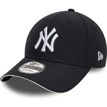 Casquette courbée bleue marine ajustable 9FORTY Microfibre New York Yankees MLB New Era
