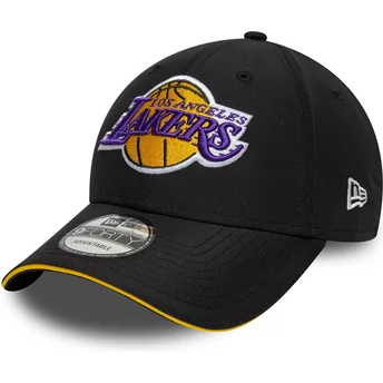Șepci curbată negru reglabilă 9FORTY Microfibre de Los Angeles Lakers NBA de New Era