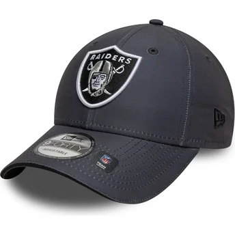 Șepci curbată gri bandă reglabilă 9FORTY Microfibre de Las Vegas Raiders NFL de New Era
