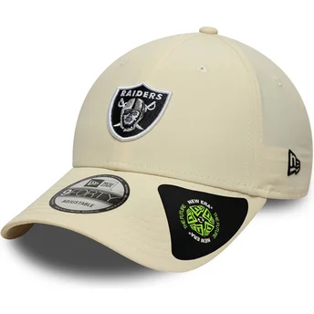 Beżowa zakrzywiona czapka z regulacją 9FORTY Recycled Midi Las Vegas Raiders NFL New Era