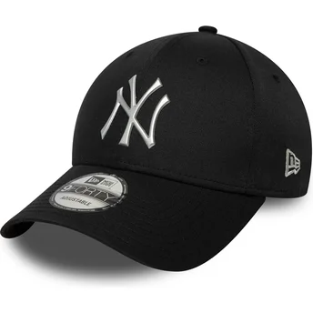 Șepci curbată negru snapback 9FORTY Metallic de New York Yankees MLB de New Era
