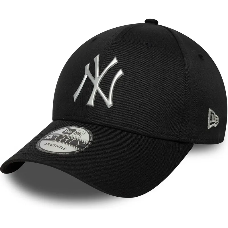 casquette-courbee-noire-snapback-9forty-metallic-new-york-yankees-mlb-new-era