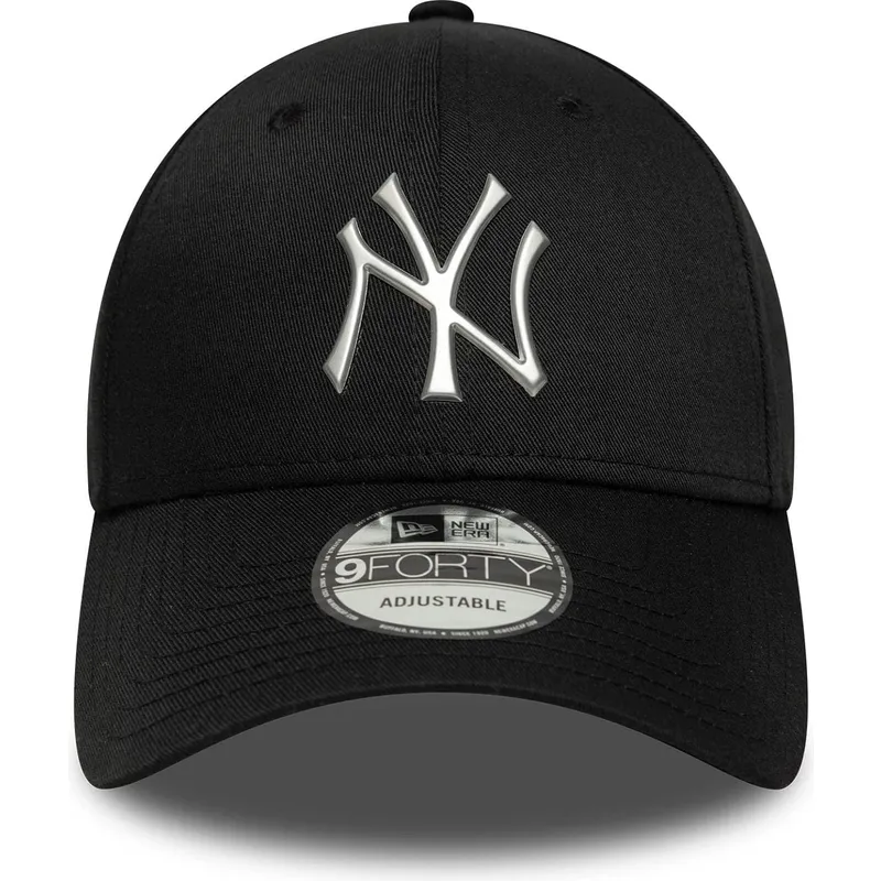 casquette-courbee-noire-snapback-9forty-metallic-new-york-yankees-mlb-new-era