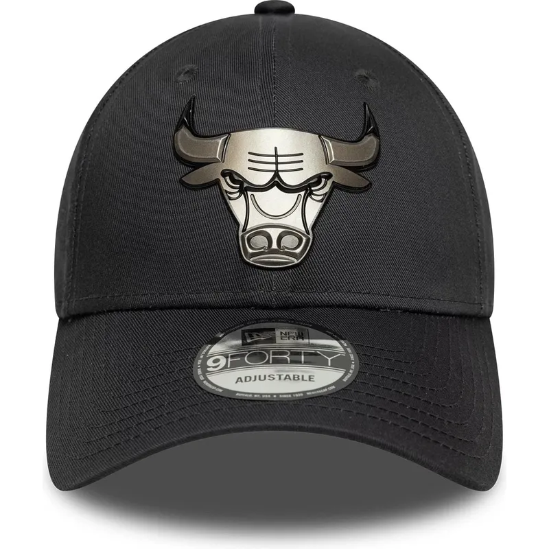 casquette-courbee-grise-snapback-9forty-metallic-chicago-bulls-nba-new-era