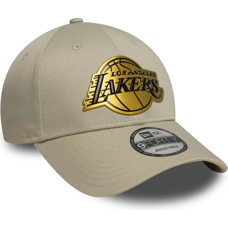epci-curbata-bej-snapback-9forty-metallic-de-los-angeles-lakers-nba-de-new-era