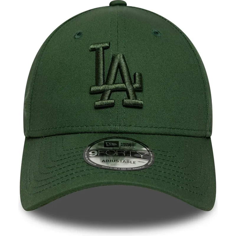 gorra-curva-verde-ajustable-con-logo-verde-9forty-league-essential-de-los-angeles-dodgers-mlb-de-new-era