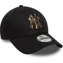 casquette-courbee-noire-ajustable-9forty-camo-infill-new-york-yankees-mlb-new-era