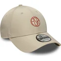 cap-curbata-beige-adjustable-strap-9forty-streetweear-de-associazione-sportiva-roma-serie-a-de-new-era